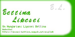 bettina lipcsei business card